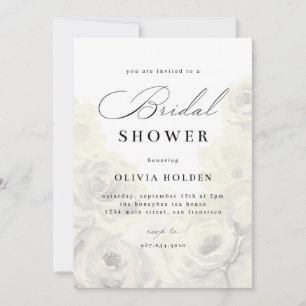 Invitation à la douche nuptiale fleurie vintage
