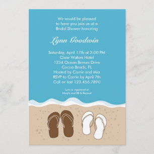 Invitation à la douche nuptiale Flip Flops