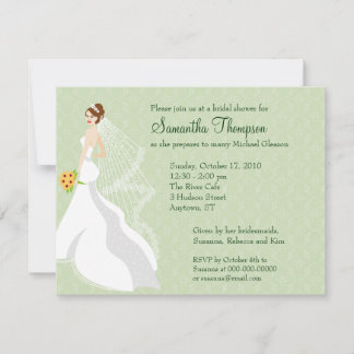 Invitation à la douche nuptiale Flirty Jade