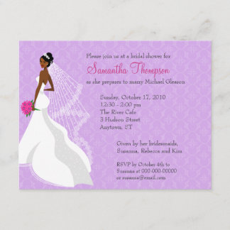 Invitation à la douche nuptiale Flirty Lilac 2