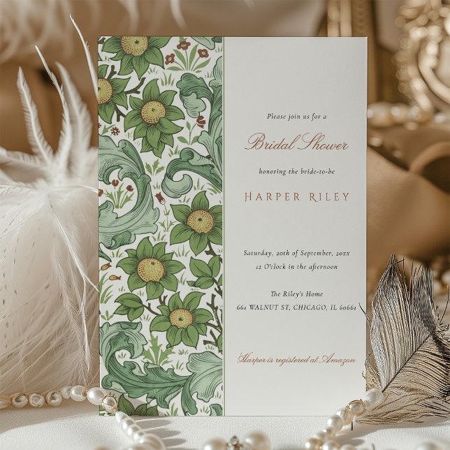 Invitation à la douche nuptiale Floral Elegance (Créateur téléchargé)
