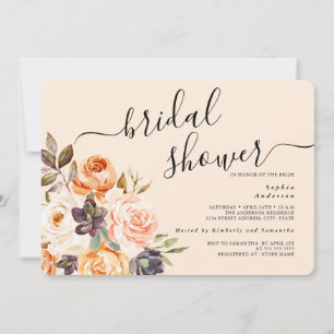 Invitation à la douche nuptiale florale