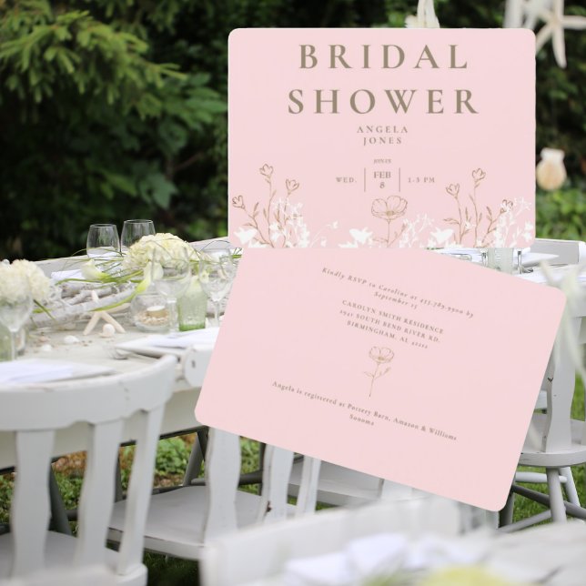 Invitation à la douche nuptiale flush White & Gold (Créateur téléchargé)