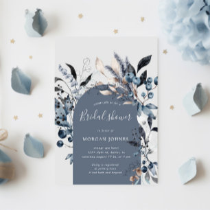 Invitation à la douche nuptiale Frosty Winter Flor