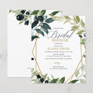 Invitation à la douche nuptiale géométrique Budget