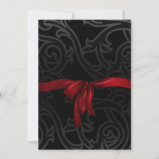Invitation à la douche nuptiale gothique Bow rouge