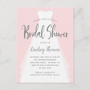 Invitation à la douche nuptiale Gown moderne
