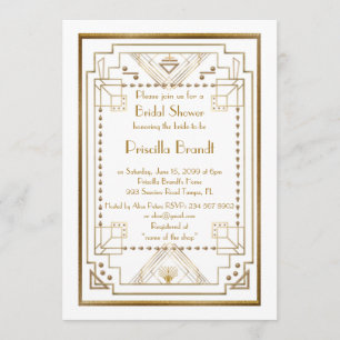 Invitation à la douche nuptiale, grand Gatsby, bla