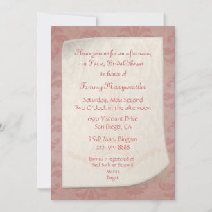 Invitation à la douche nuptiale inspirée de Paris