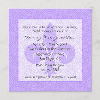 Invitation à la douche nuptiale inspirée par la Fr