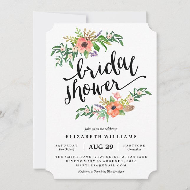 Invitation à la douche nuptiale la plus douce (Devant)