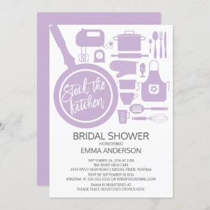 Invitation à la douche nuptiale Lavender Kitchen