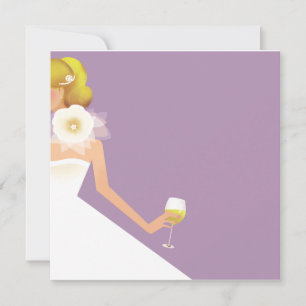 invitation à la douche nuptiale lilas