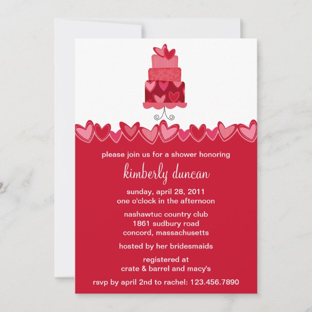 Invitation à la douche nuptiale Mariage funky (Devant)