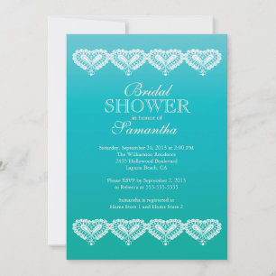 Invitation à la douche nuptiale moderne Ombre Lace