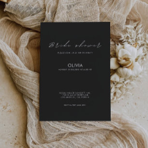 Invitation à la douche nuptiale noire