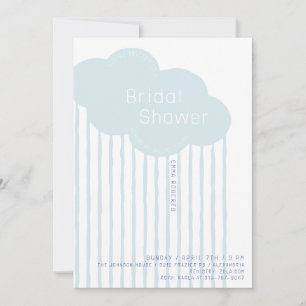 Invitation à la douche nuptiale nuageuse
