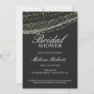 Invitation à la douche nuptiale Nuit de lumière
