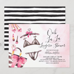 Invitation à la douche nuptiale Ooh La Lingerie