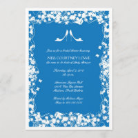 Invitation à la douche nuptiale Palace Blue Heels