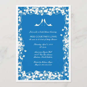 Invitation à la douche nuptiale Palace Blue Heels