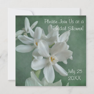 Invitation à la douche nuptiale Paperwhite Narciss