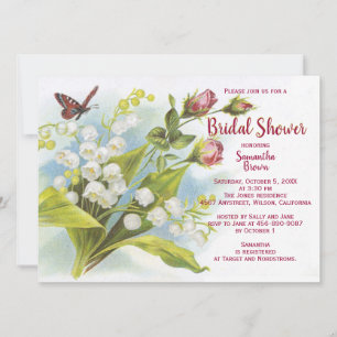 Invitation à la douche nuptiale papillon