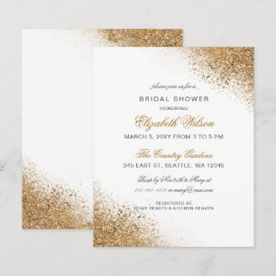 Invitation à la douche nuptiale Parties scintillan