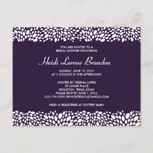 Invitation à la douche nuptiale personnalisable en