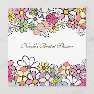 Invitation à la douche nuptiale personnalisée en f