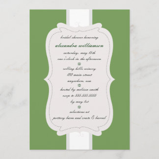 Invitation à la douche nuptiale Posh {Green}