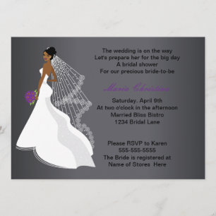 Invitation à la douche nuptiale pour fille glamour
