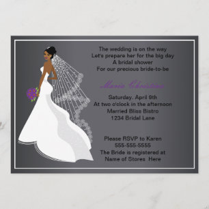 Invitation à la douche nuptiale pour fille glamour