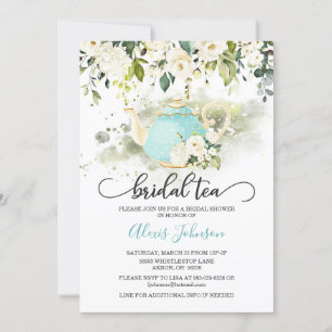 Invitation à la douche nuptiale pour le thé de la