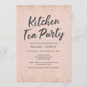 Invitation à la douche nuptiale rose
