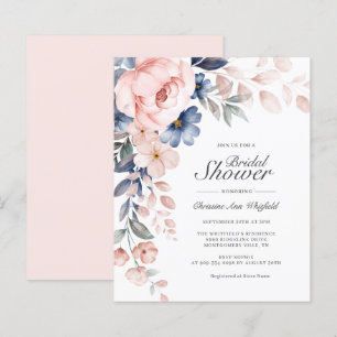 Invitation à la douche nuptiale rose