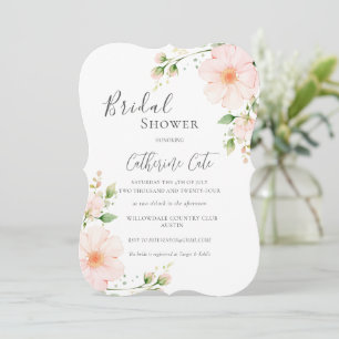 Invitation à la douche nuptiale rose
