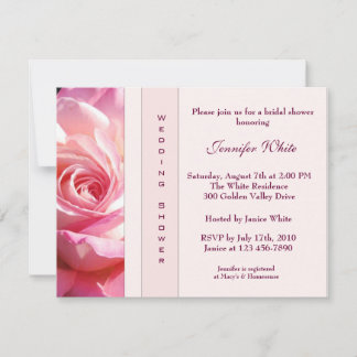 Invitation à la douche nuptiale Rose du jardin ang