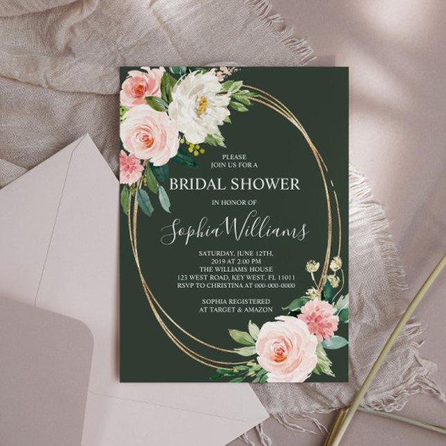 Invitation à la douche nuptiale rose pâle (Créateur téléchargé)