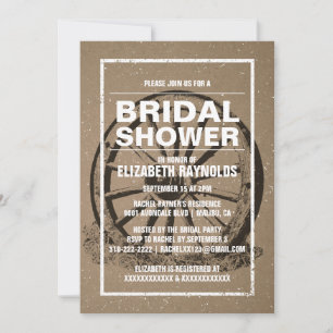 Invitation à la douche nuptiale Rustic Wagon Wheel