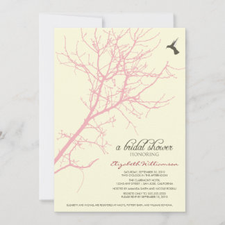 Invitation à la douche nuptiale Silhouette Arbre (