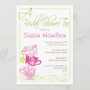 Invitation à la douche nuptiale - Thé