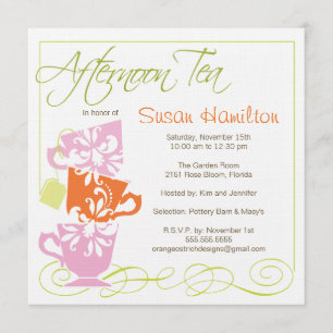 Invitation à la douche nuptiale - Thé