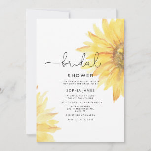 Invitation à la douche nuptiale tournesol