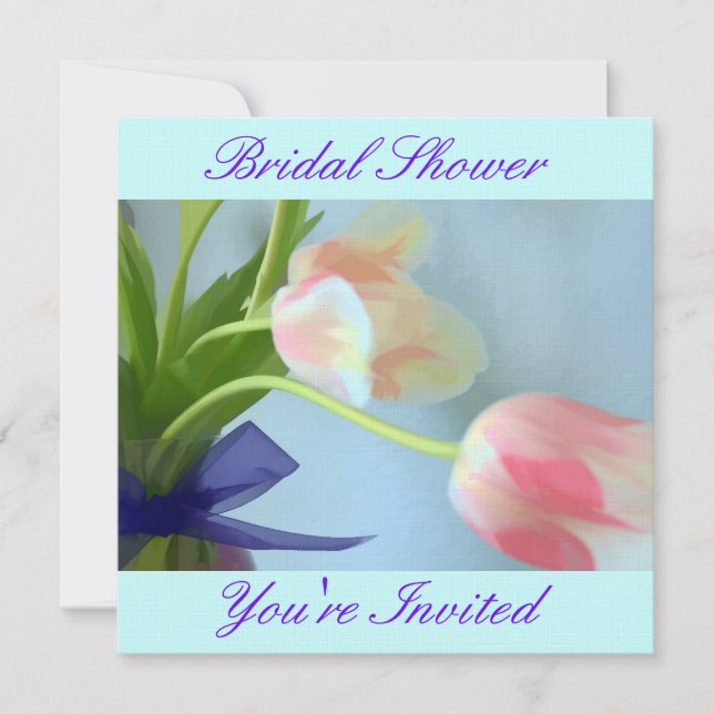 Invitation à la douche nuptiale Tulip Bouquet (Devant)
