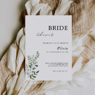 Invitation à la douche nuptiale verte
