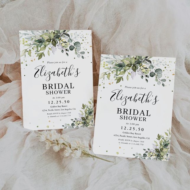 Invitation à la douche nuptiale verte (Créateur téléchargé)