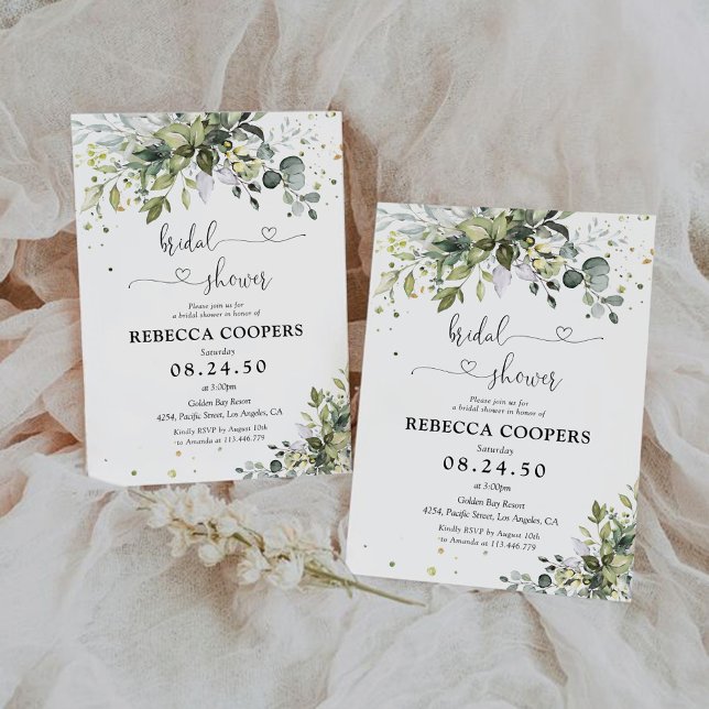 Invitation à la douche nuptiale verte (Créateur téléchargé)