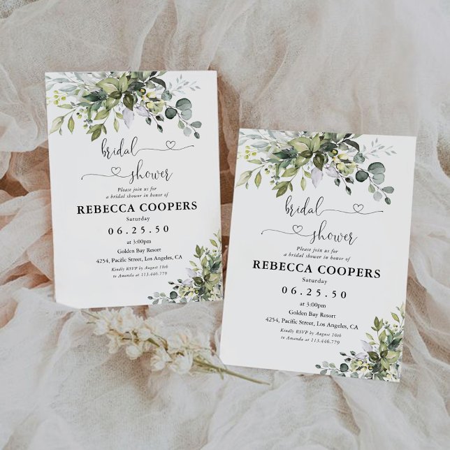 Invitation à la douche nuptiale verte (Créateur téléchargé)