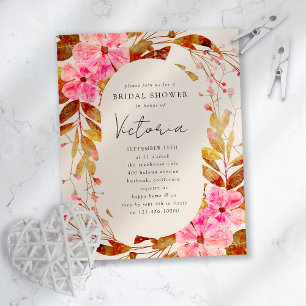 Invitation à la douche nuptiale vintage Florals